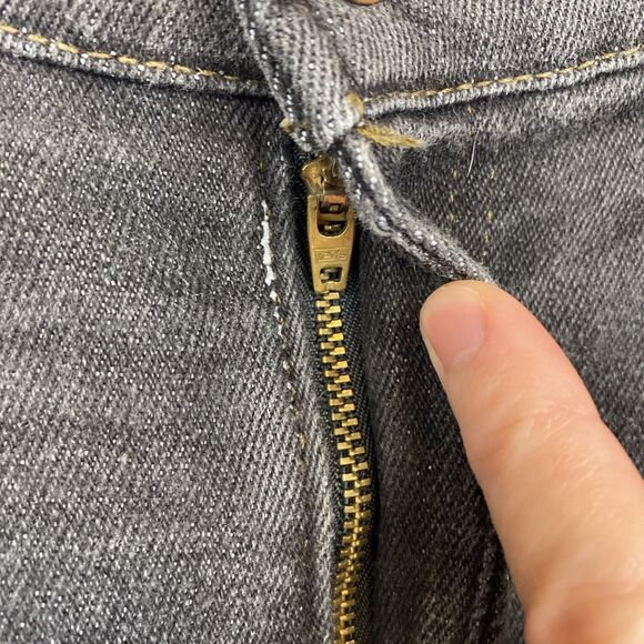 Vintage‎ Levis 517 Boot Cut Jeans Mens 36x30 Black Denim Orange Tab USA 90s - Picture 10 of 14